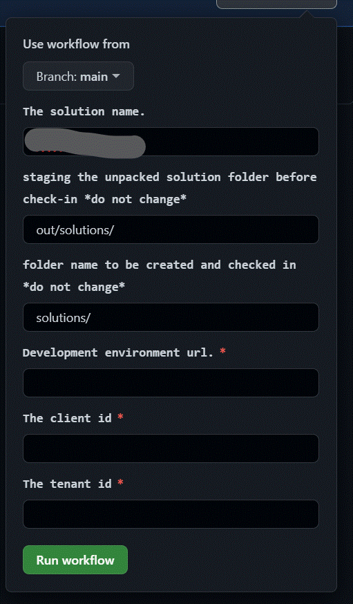 Figure 11: Dialog to deploy new Development Environment