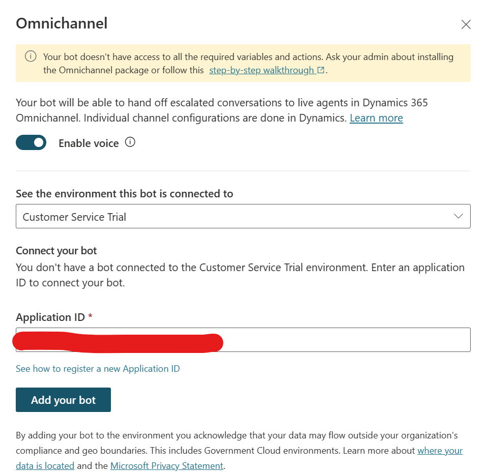 Figure 14: paste in your Application ID