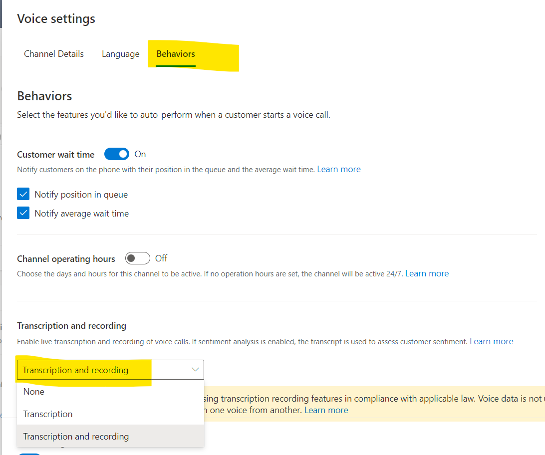 Figure 3: enable features